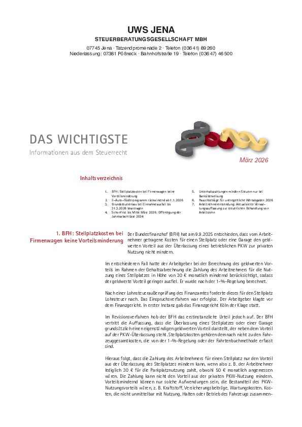 Informationsbrief März 2026 Informationsbrief März 2026