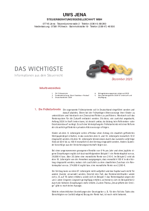 Informationsbrief Dezember 2025 Informationsbrief Dezember 2025